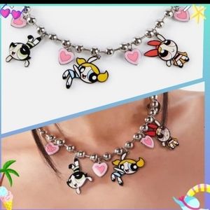 Y2k Powerpuff girls necklace